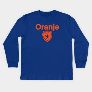 Dutch FC Oranje - Orange Kids Long Sleeve T-Shirt